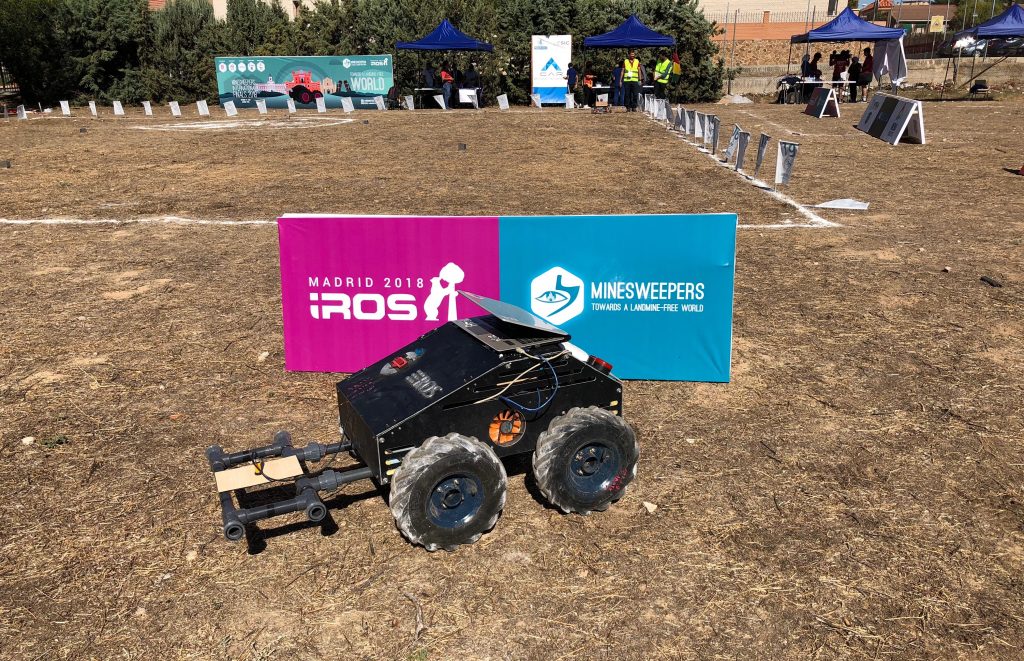 The winner robot in Minesweepers International Competition in Madrid, Spain